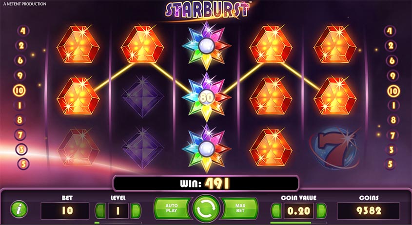 Starburst Slot Expanding Wild